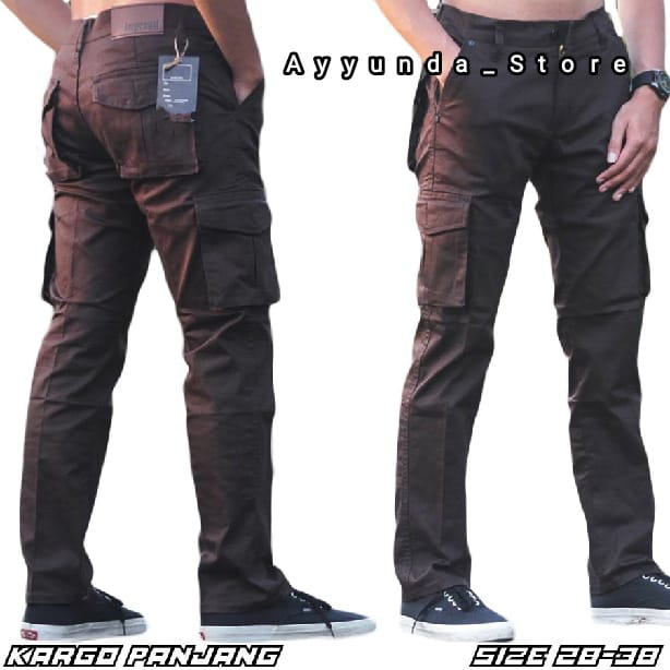 Celana Cargo Panjang Bahan Katun Twill Combad Premium