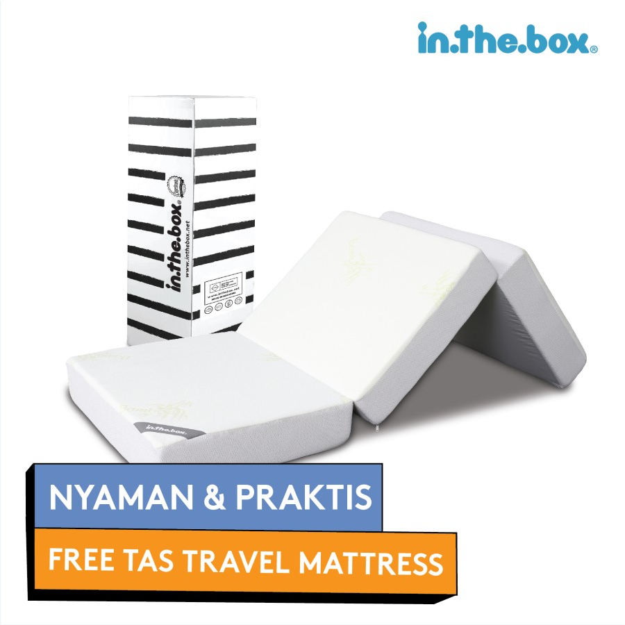 [ORIGINAL] InTheBox In The Box Travel Mattress Kasur Busa Lipat Portable Single Size 80x200 cm + Fre