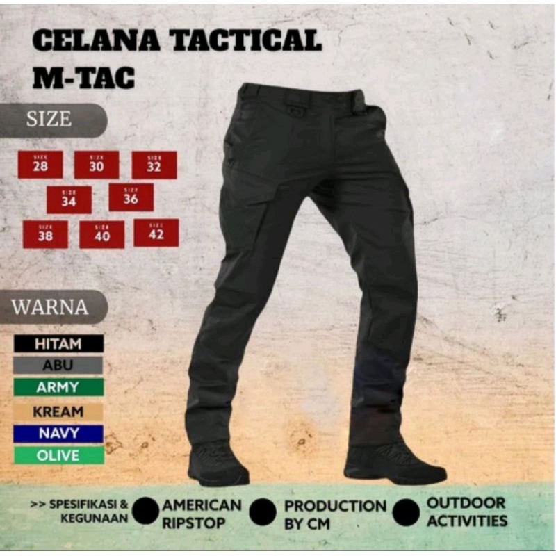 Celana PDL Tactical Lapangan Panjang Pria M-tac