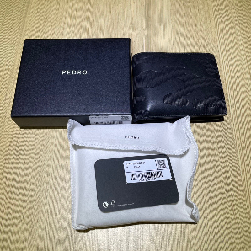 [ PRELOVED ] DOMPET / WALLET PRIA • PEDRO • BLACK • PM4-16500071