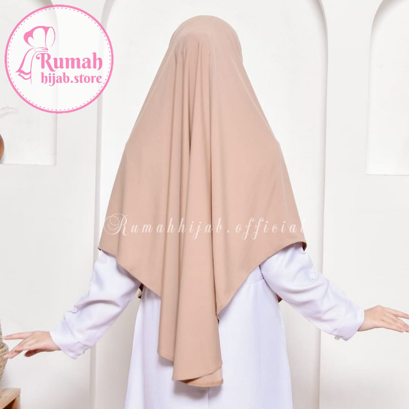 Jilbab Bergo Hamidah Jersey Ped Jumbo L | Hijab Instan | Kerudung Sar'i Muslimah