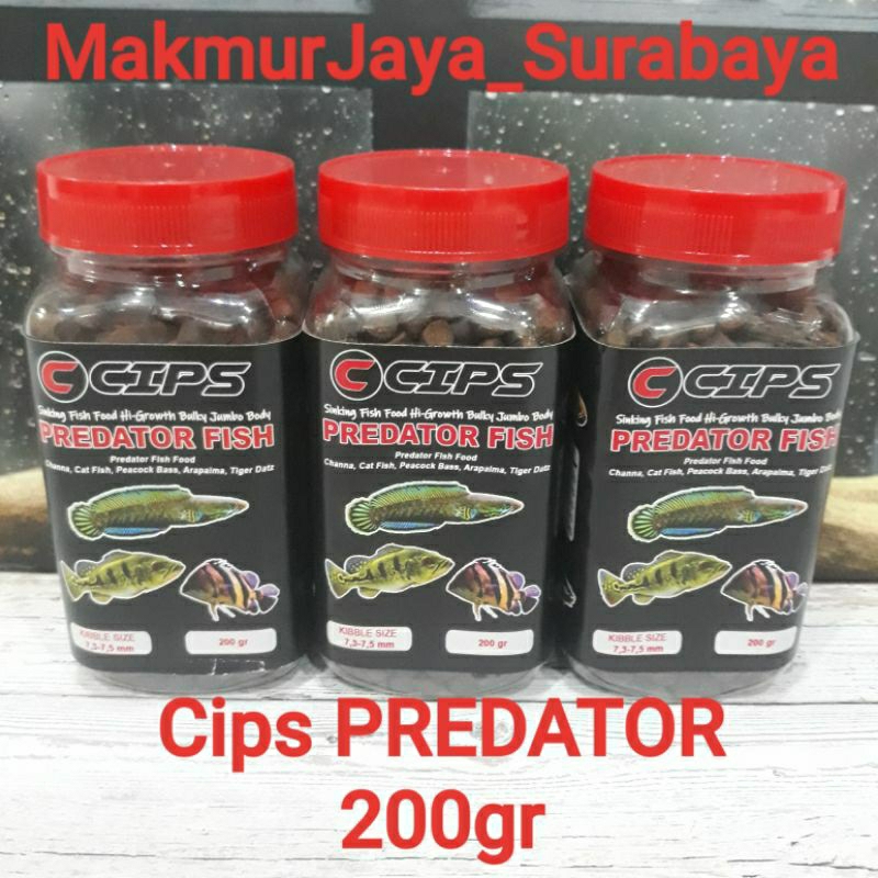 Chips Predator Fish 200gr pelet ikan fish