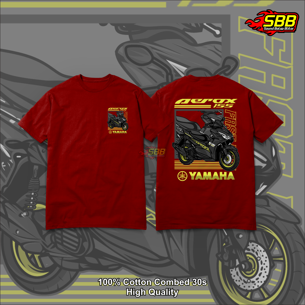 Kaos Wacing Aerox Katun Combed Distro Soundbalapblitar