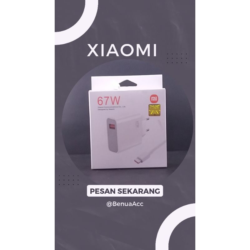 TC CHARGER XIAOMI 67W ORI 100% TURBO CHARGE | FAST CHARGING | CABLE DATA TYPE C⚡⚡️