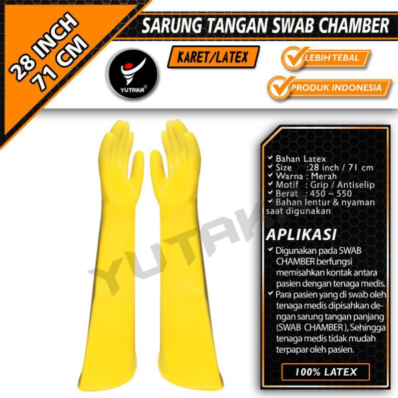 SARUNG TANGAN KARET YUTAKA sandblasting 28 kuning