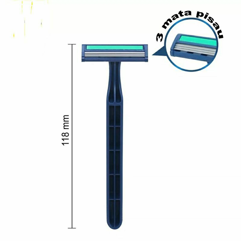 Pisau Cukur Kumis 3 Mata Blue Ecer