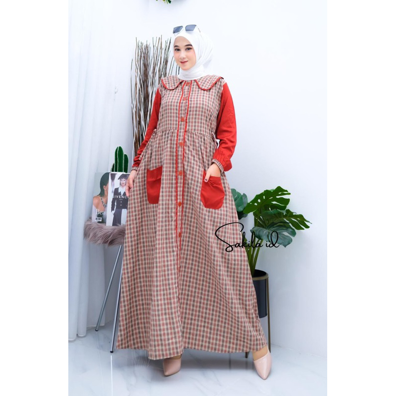 DRESS WANITA PREMIUM FULL KANCING BUSUI KEKINIAN TRENDY MURAH