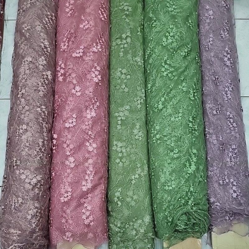 kain tile mutiara gliter murah #17. warna sesuai foto