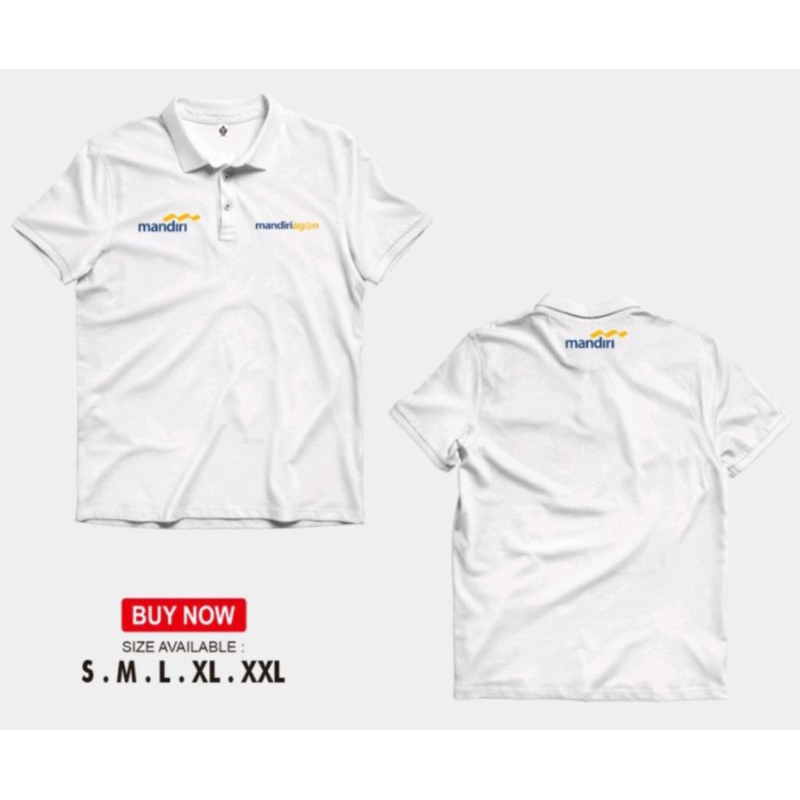 KAOS KERAH BANK MANDIRI POLO SHIRT BANK MANDIRI SERAGAM BANK MANDIRI / AGEN MANDIRI.