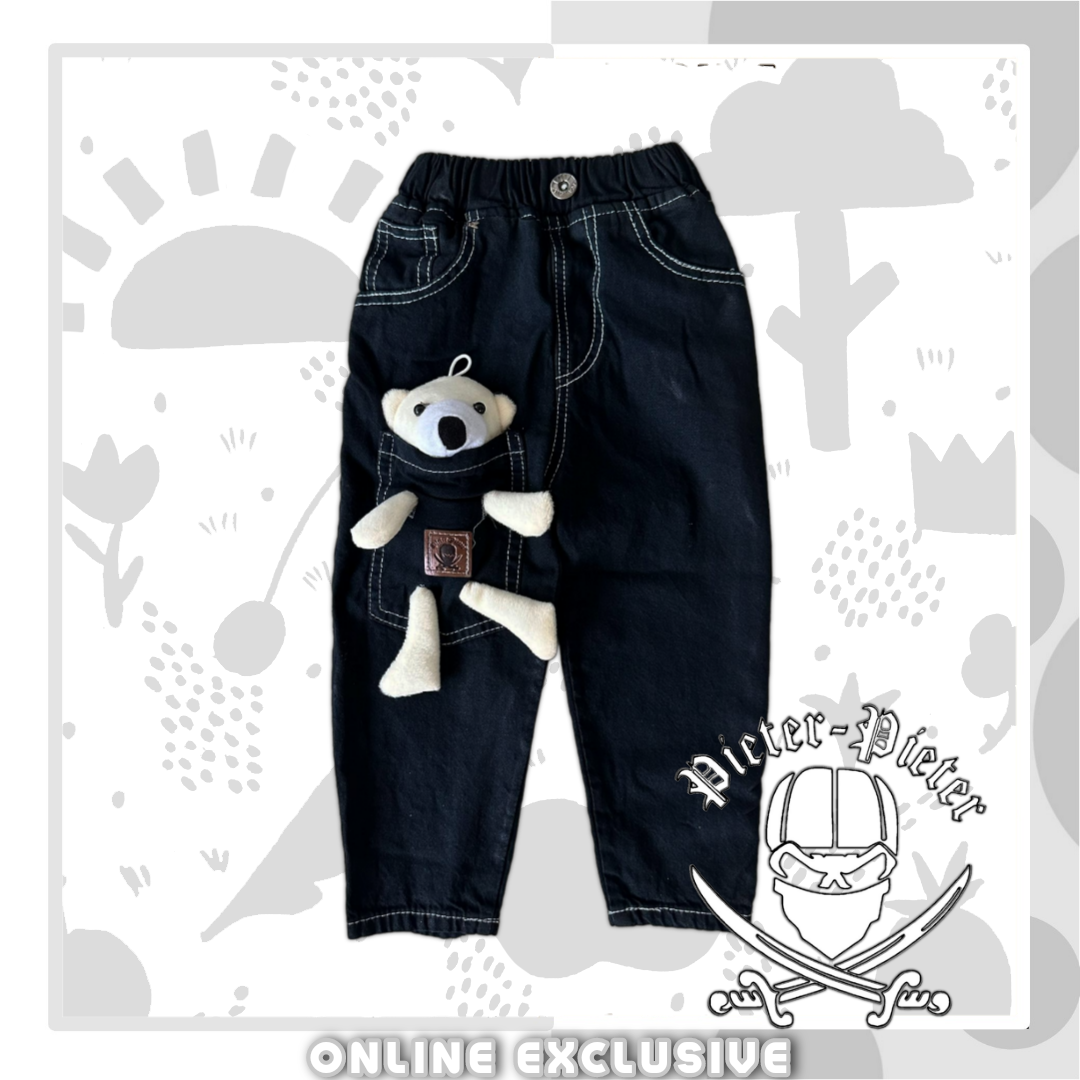 Celana Jeans Anak Cewek Mishel Model Saku Boneka usia 1-13th