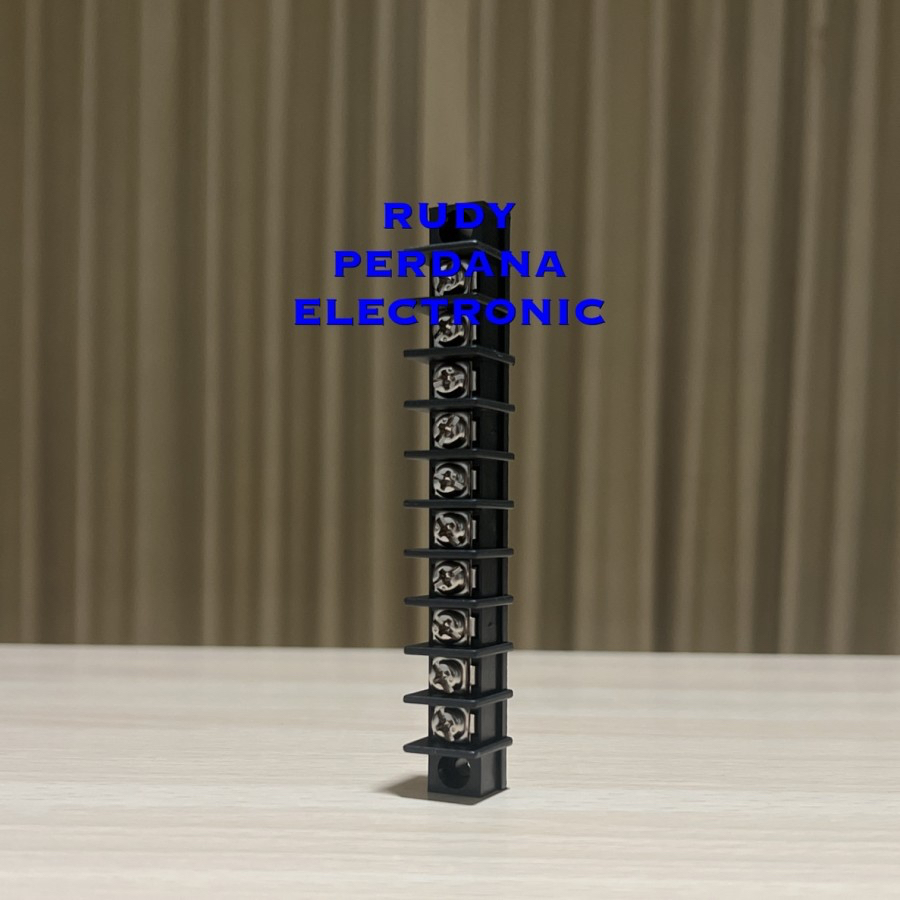 TERMINAL BLOCK HITAM KF45 9.5MM 10P 10 PIN KAKI