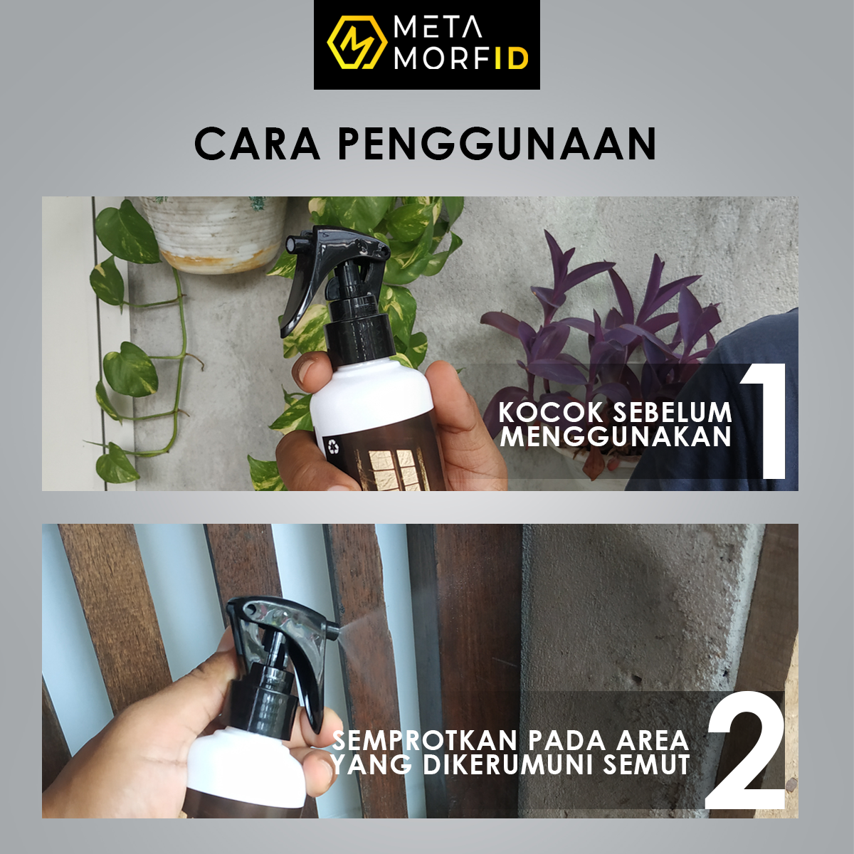 Metamorfid Pengusir Serangga / Cairan Pembasmi Semut/Kecoa/Lalat / Spray Pest Control/Antibugs 250ml