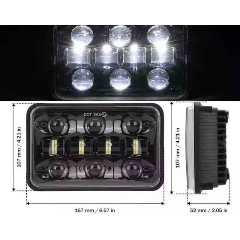 Lampu LED Kotak 6.57 Inch Depan 10 Led C33 Pnp RXK RXS Megapro Honda WIN Termurah