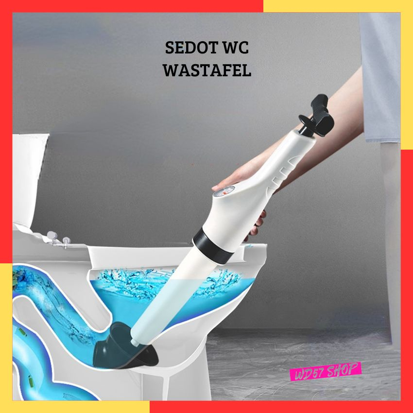 Alat Sedot WC Jongkok Duduk Saluran Wastafel Mampet Pompa Tembak Plunger 3 in 1 Murah