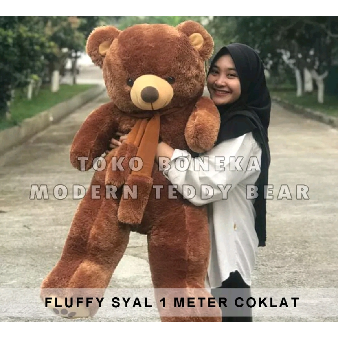 BONEKA TEDDY BEAR 1 METER BAHAN RASFU LEMBUT ANTI RONTOK BONEKA HADIAH ULANG TAHUN