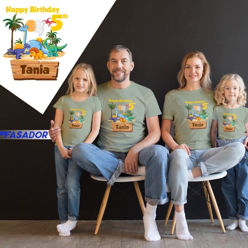 GRATIS NAMA Kaos /Baju Warna Sage Hijau Couple Keluarga/Family ayah ibu Anak