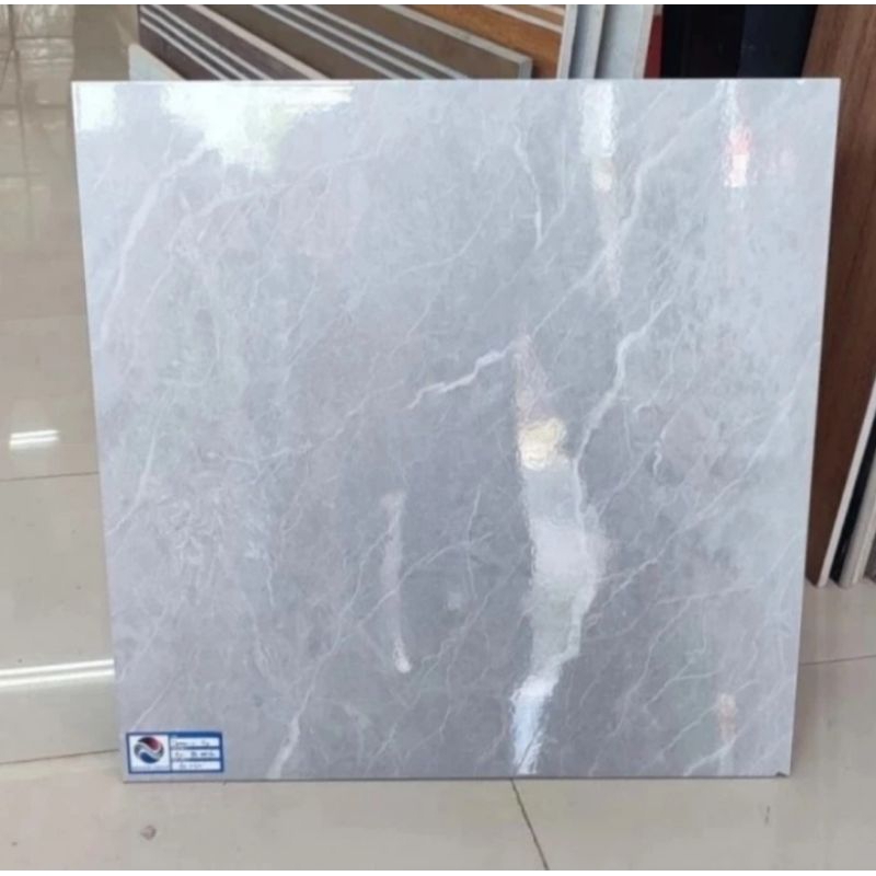 Granit IKATAN 60x60 Motif Abu | Arna Damaris Grey Glossy