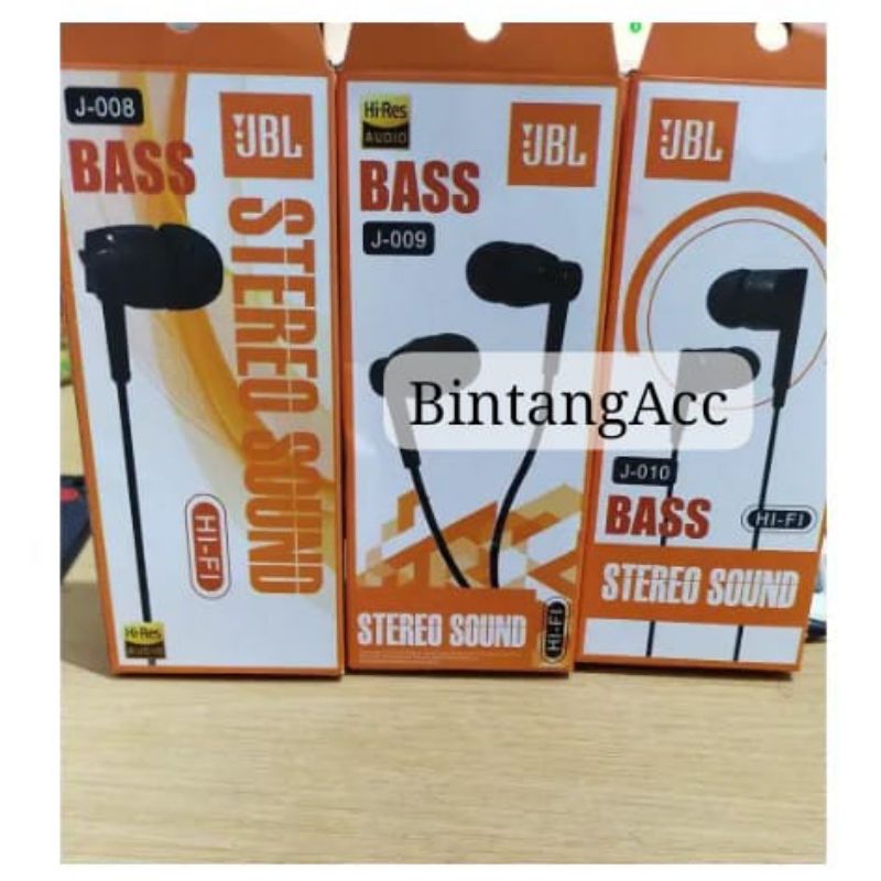 HEADSET HANDSFREE / HEADSET J-008 ||  J-009 || J-010 SUPER BASS STEREO