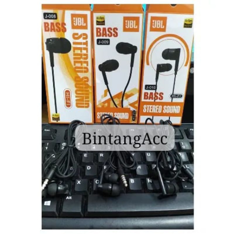 HEADSET HANDSFREE / HEADSET J-008 ||  J-009 || J-010 SUPER BASS STEREO