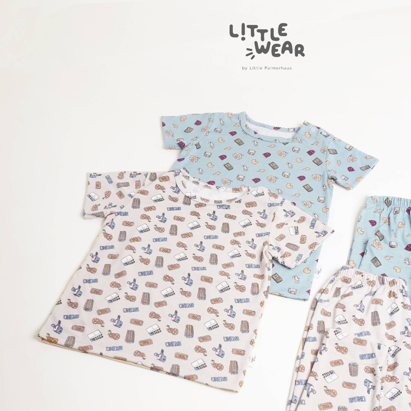 Little Palmerhaus Little Wear Kids Attire Set Baju Lengan Pendek Celana Panjang Piyama Anak