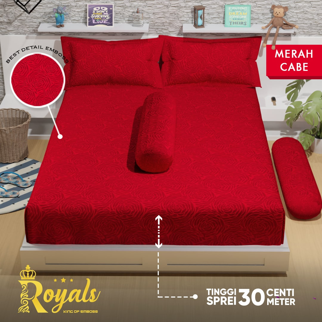 Sprei Royals Monalisa Ukuran 160x200 Tinggi 30cm Aneka Warna Seprai Kasur Queen Bed Berkualitas Harga Murah