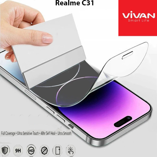 Vivan Hydrogel Realme C31 Anti Gores Original Crystal Clear Protector Screen Guard Full Cover