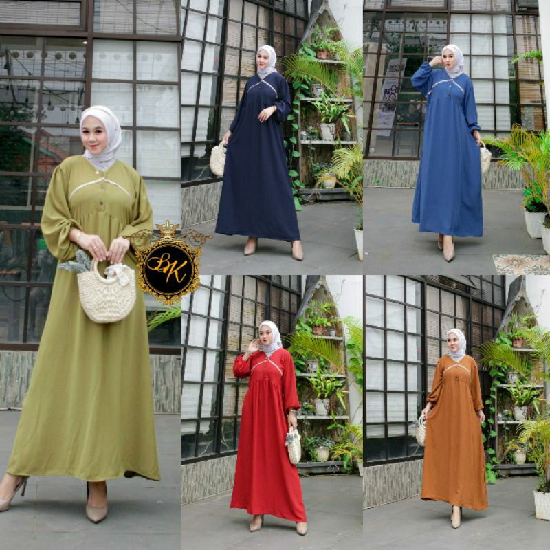Terbaru Gamis Cringkel Jumbo Arabian Ld 130 | Gamis Jumbo Arabian | Longdress Arabian Jumbo Ld 130