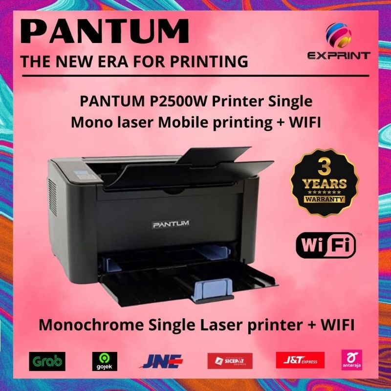 Pantum P2500W Printer Laser Mono Mobile Printing + Wifi