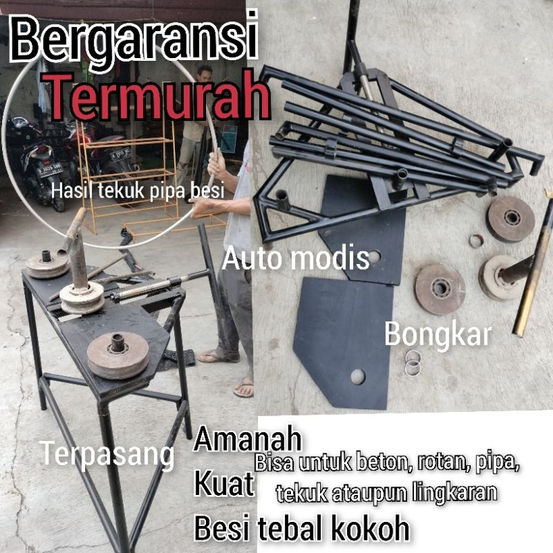 ALAT TEKUT BESI HOLLOW MATRAS ROLL PIPA beton rotan plat streplat bambu as 1 inchi 1/2 iin dies  pul