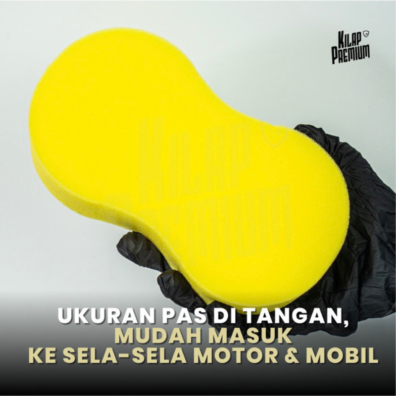 Sponge Cuci Mobil dan Motor Kilap Premium / Busa Cuci Kendaraan