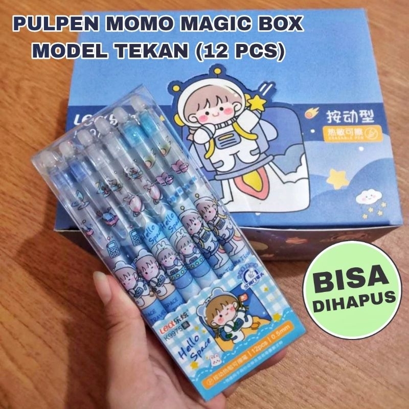 

(12 PCS) PULPEN MOMO MAGIC BOX MODEL TEKAN