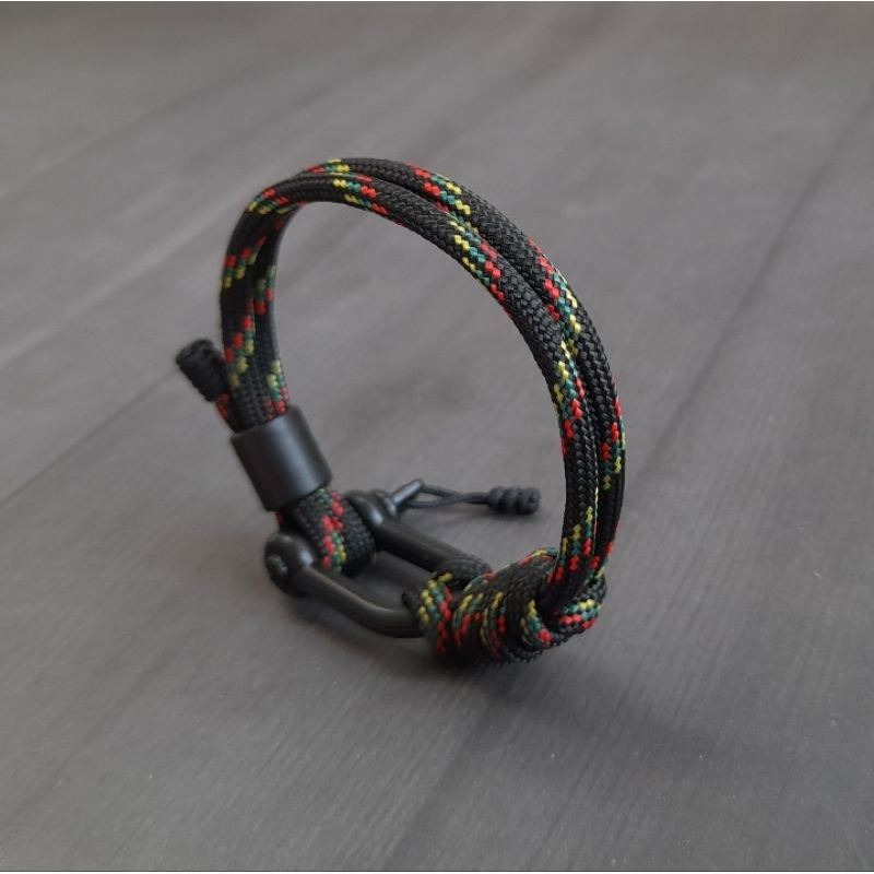 Gelang Pria Keren Cowok Laki Tali tenun Etnik Survival Bracelet Nautical Shackle Premium Murah Gelang Nautical Gelang Paracord Gelang Paradope