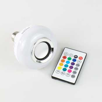 TaffLED LED RGB E27 12W dengan Bluetooth Speaker - GBKOF - White