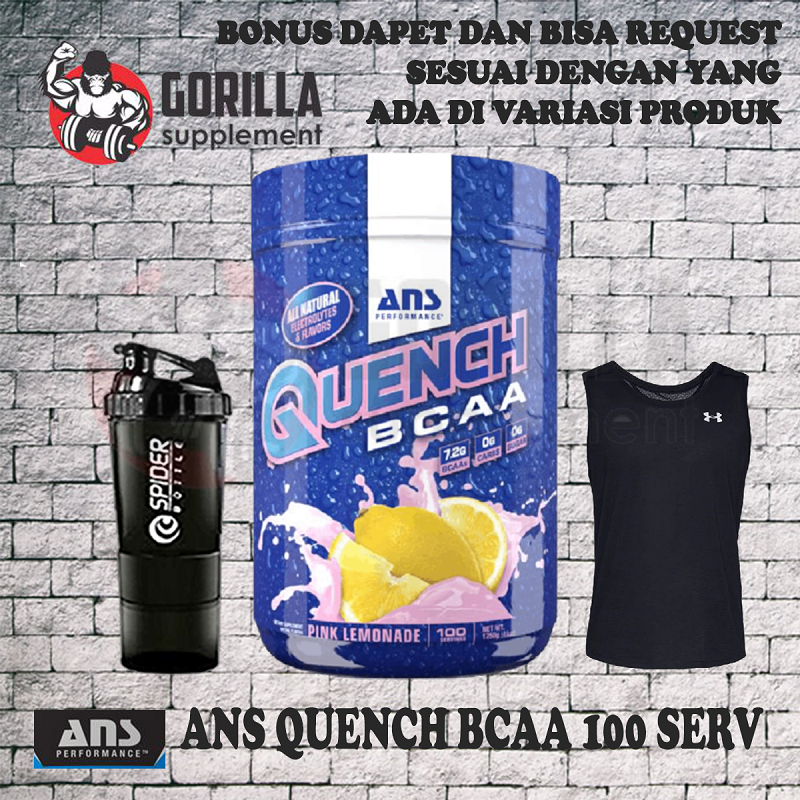 ANS QUENCH BCAA 100 Serving Serv Bcaa Powder Ratio 2:1:1 Bukan Xtend BPI BEST BCAA