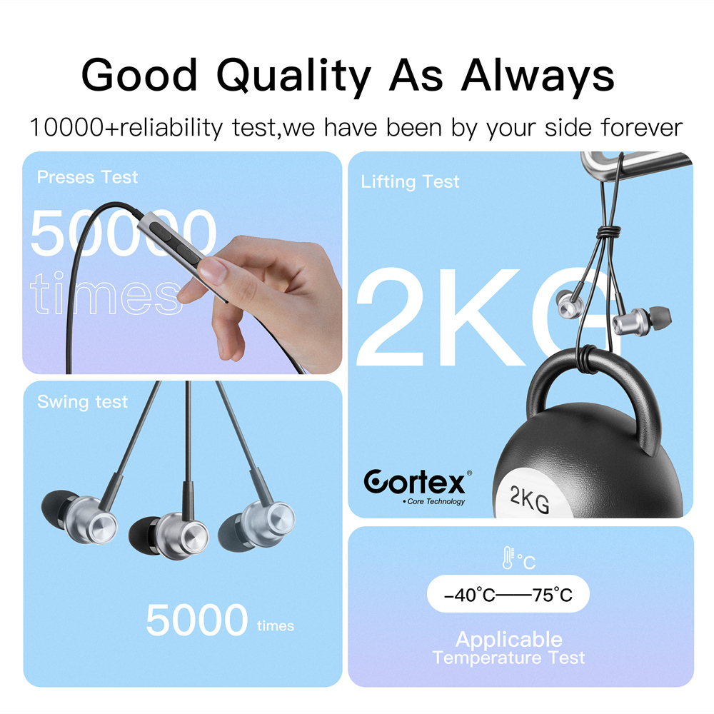 Cortex ME-A1 Headset Hi-Fi Suara stereo Super Bass kelas profesional Earphones Headsphone Jack 3.5MM Lightning TYPE-C