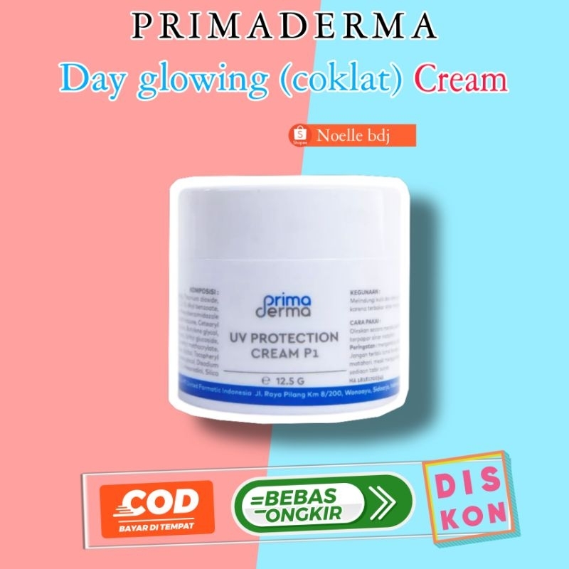 GLOWING CREAM Primaderma UV Protection Cream P1 Coklat  KULIT BERMINYAK WHITENING SKIN SEGEL