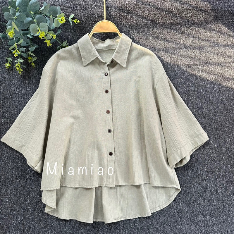 Blouse Wanita Linen / Kemeja Casual Allsize