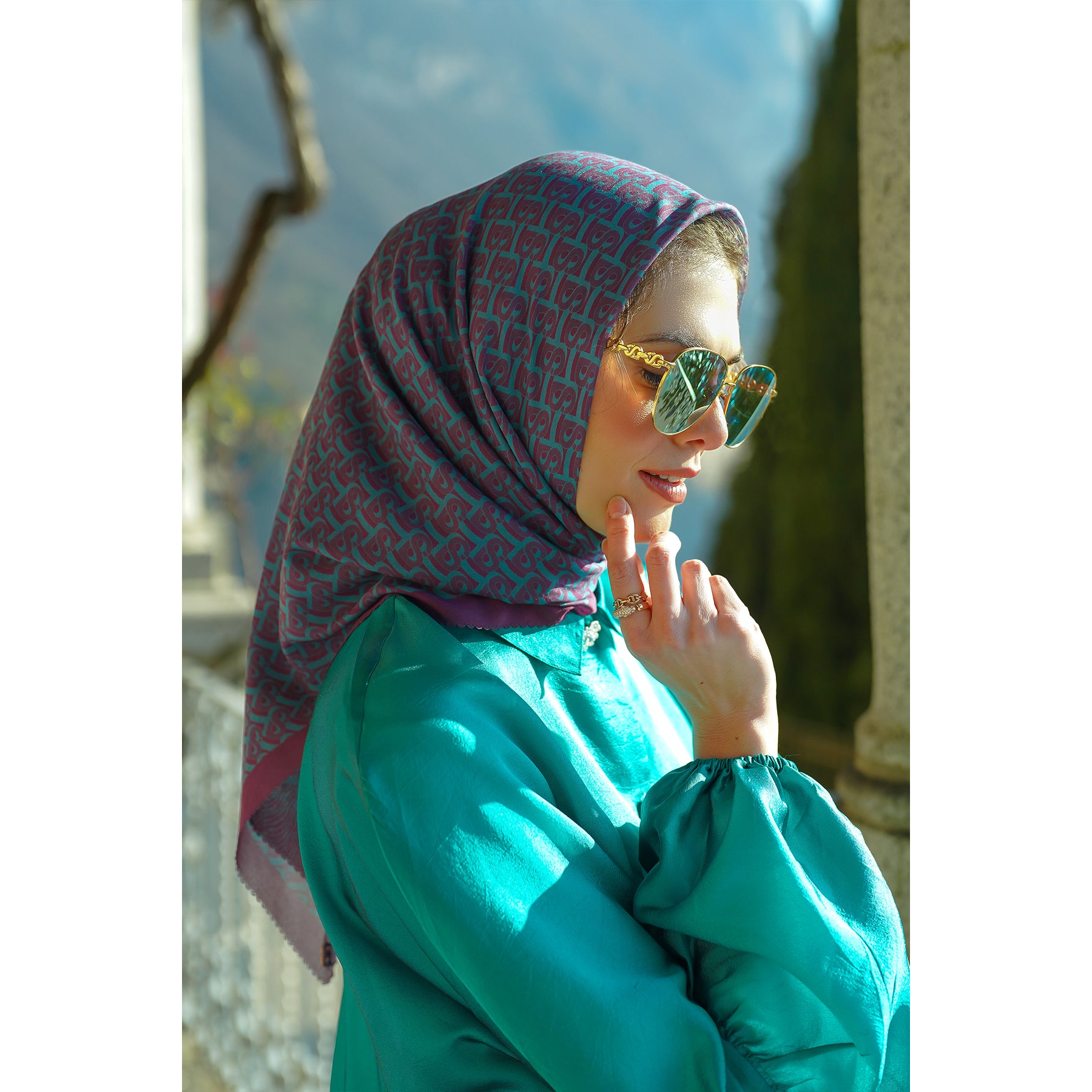 Buttonscarves Bimu Voile Square - Lollipop [Voal]