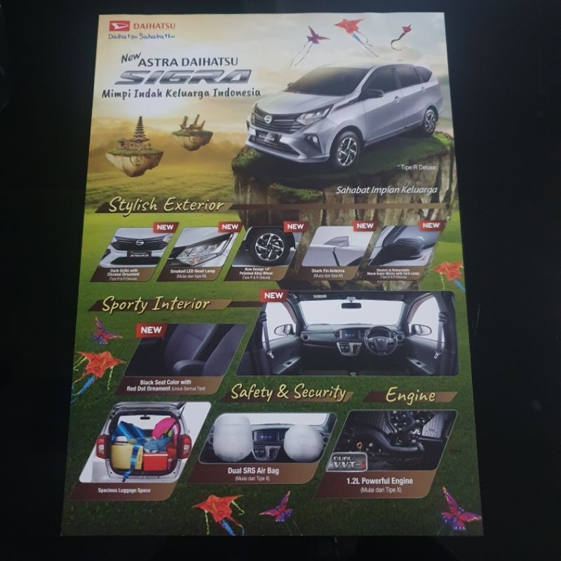 Brosur Daihatsu Sigra ( flyer )