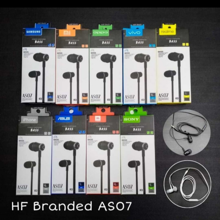 HF/HEADSET BRANDED AS07 SUARA MANTUL - ASUS
