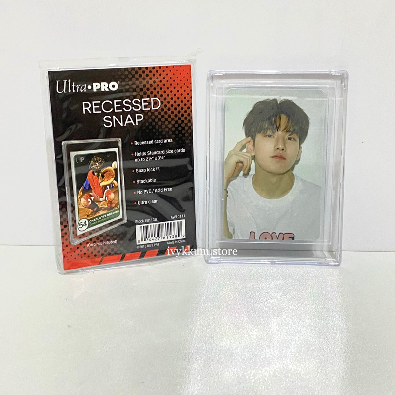 Mini Snap Card Holder Ultra Pro | Recessed Snap| Holder Photocard Akrilik