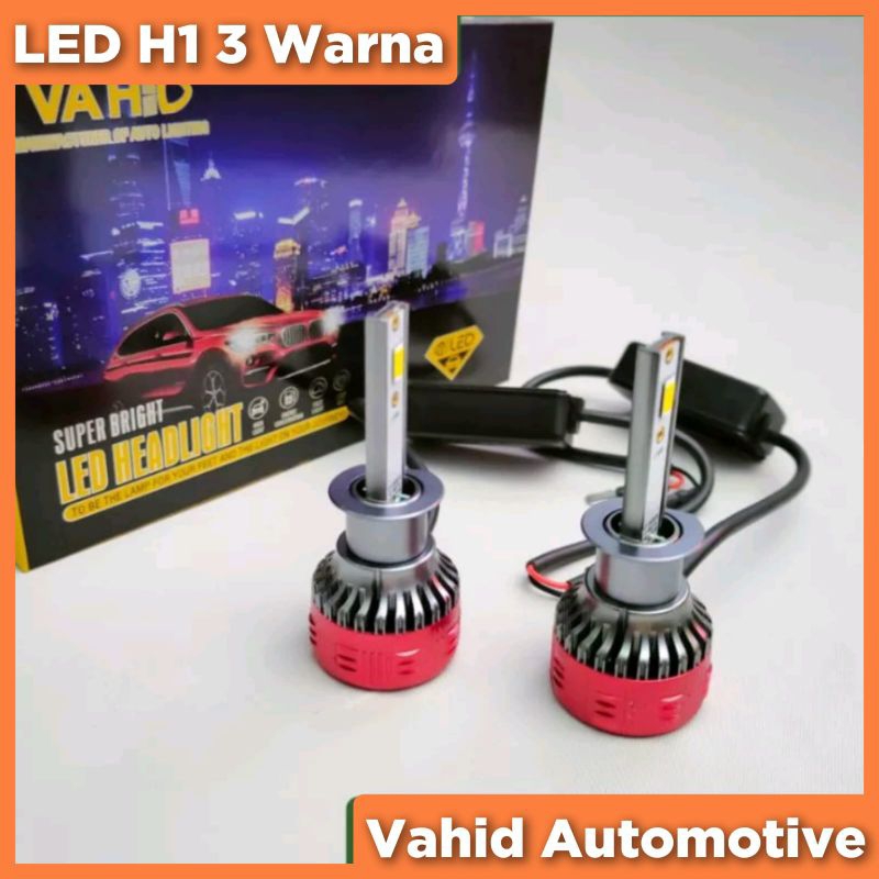 LED H1 3 Warna | Ailed H1 | Super Bright Headlight | Original Vahid