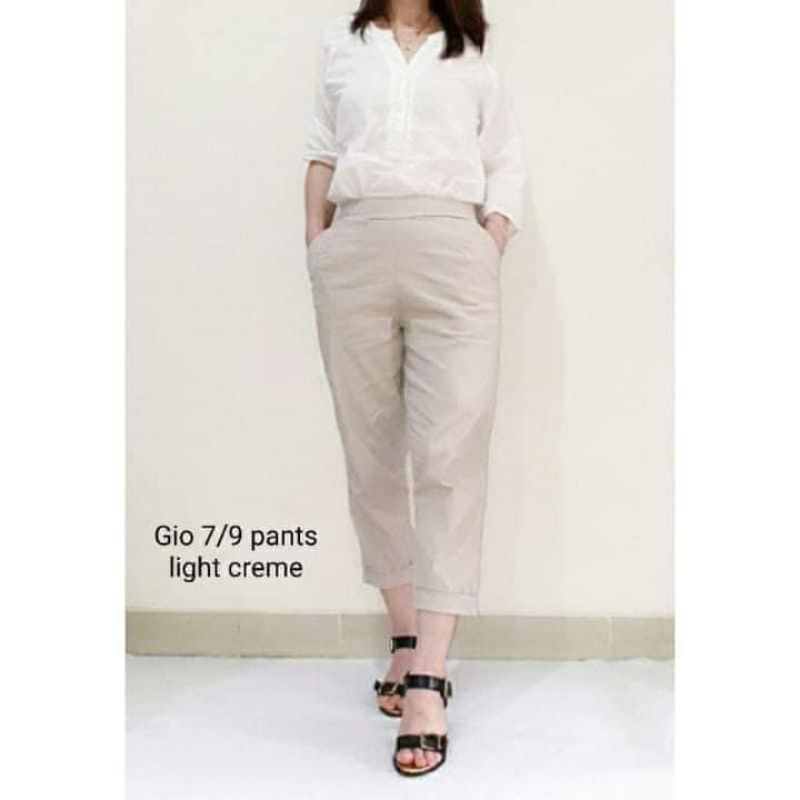 CELANA BAGGY GIO PANTS 7/9 WANITA / CELANA ELASTIS COTTON STRETCH 7/9