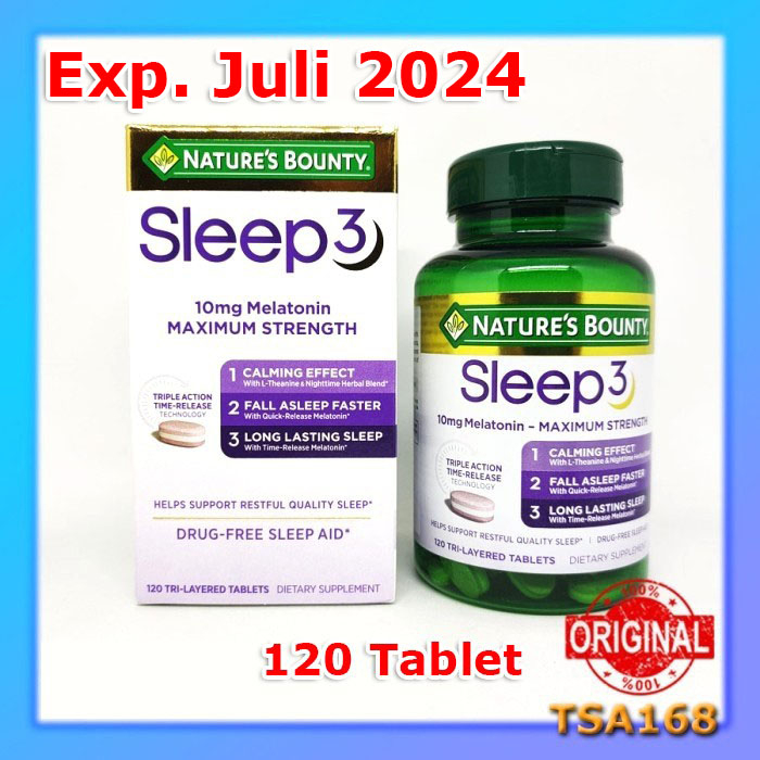 Nature Bounty Melatonin Sleep3 10 mg 15 30 60 120 Tab Nature's Bounty Sleep 3 Sleep Aid