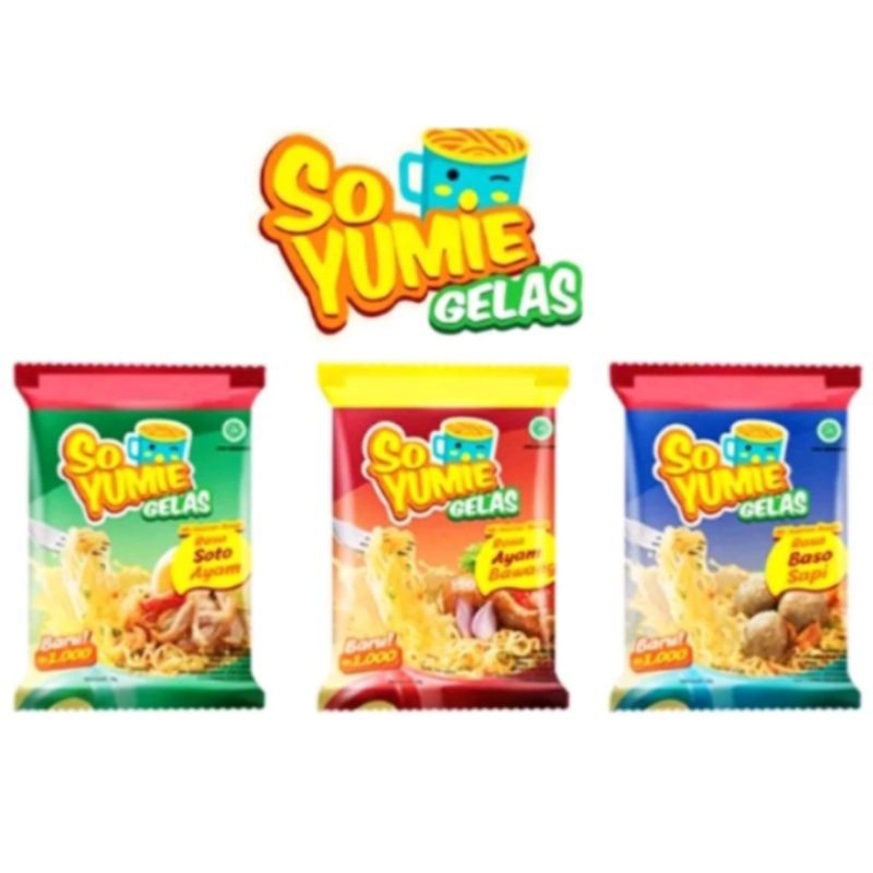 

SO YUMIE GELAS mie instan Mie Gelas netto 30gr / SATUAN