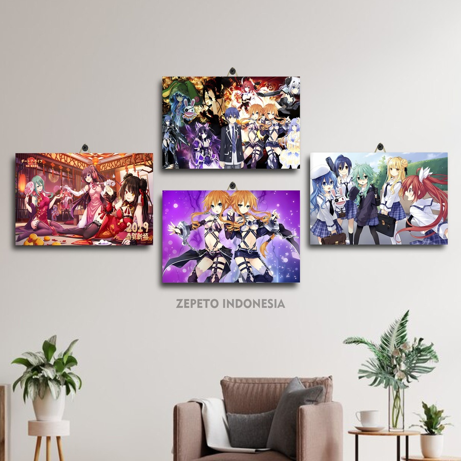 HIASAN DINDING KAMAR KURUMI TOKISAKI 20X30 / DEKORASI KAMAR ANAK ANIME KARAKTER DATE A LIVE / PAJANG