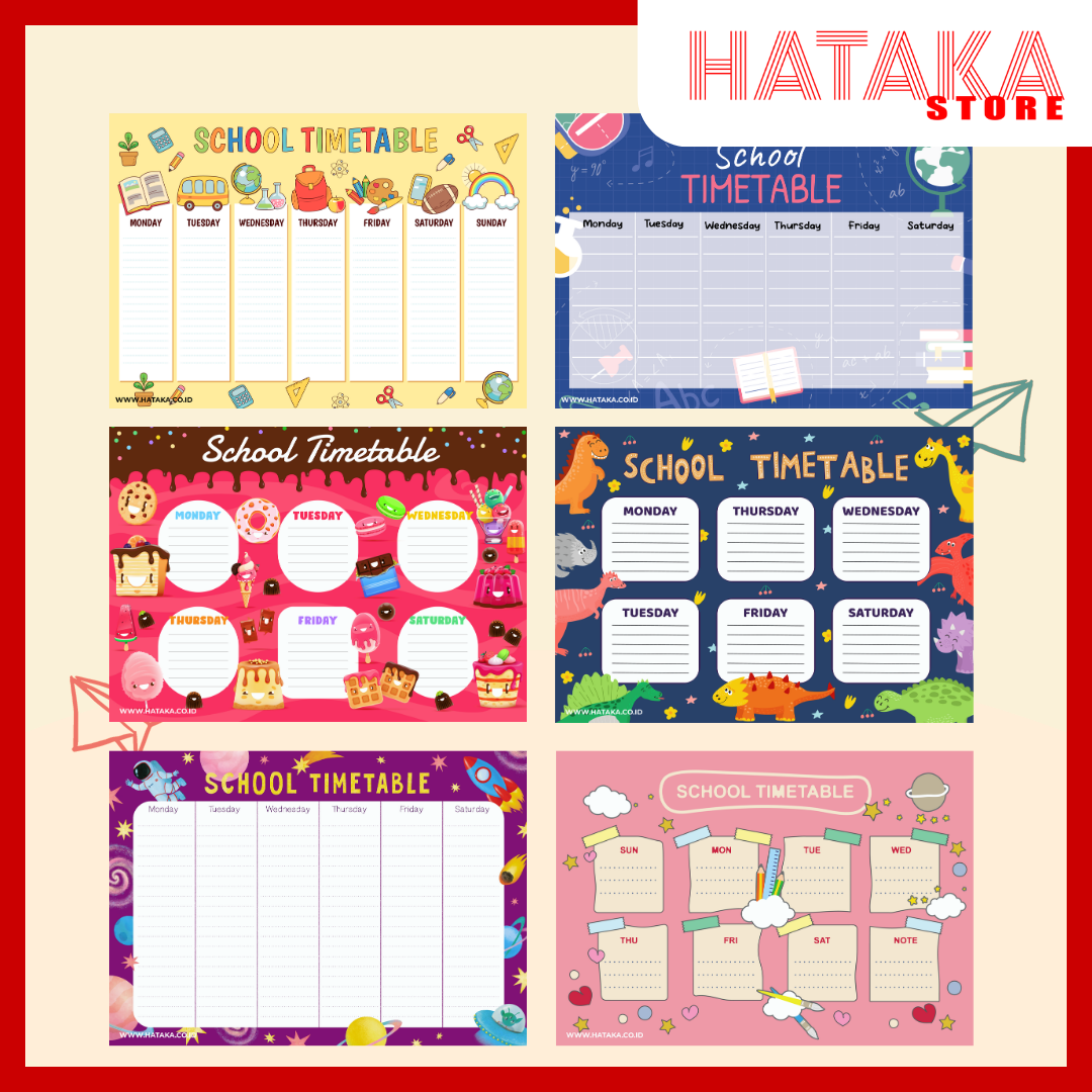 

(PAKET RESELLER 120PCS) Jadwal Pelajaran Motif Gambar Viral Jadwal Sekolah Model Terbaru