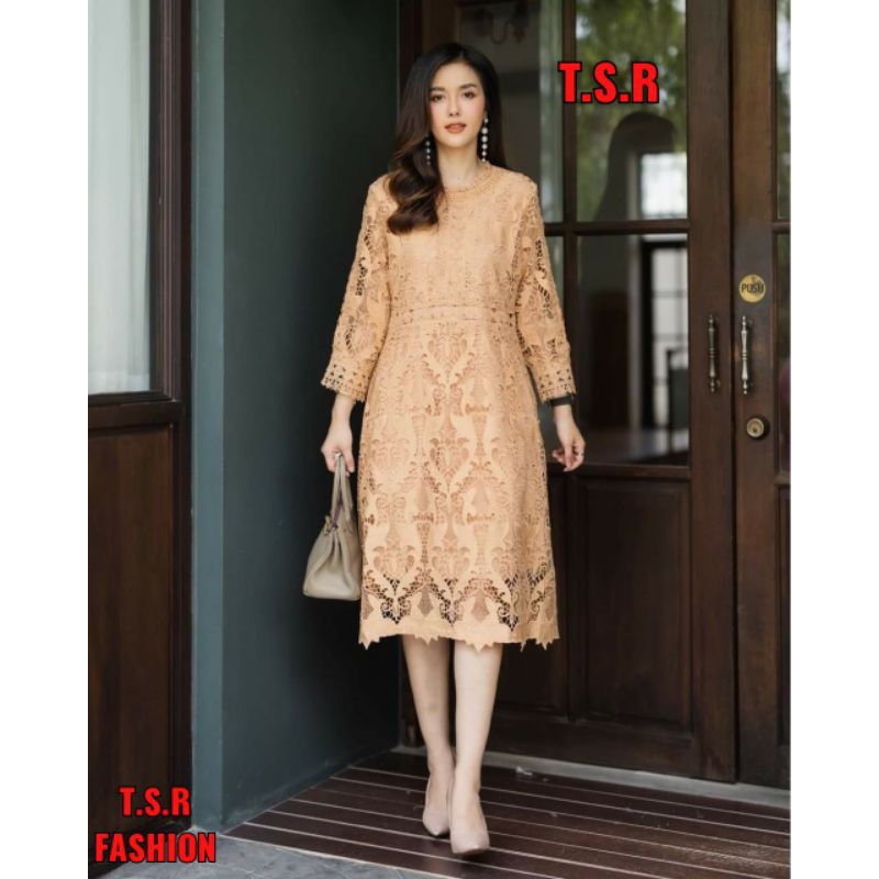 DRESS BROKAT CUTIE MINUTE WANITA GAUN PREMIUM