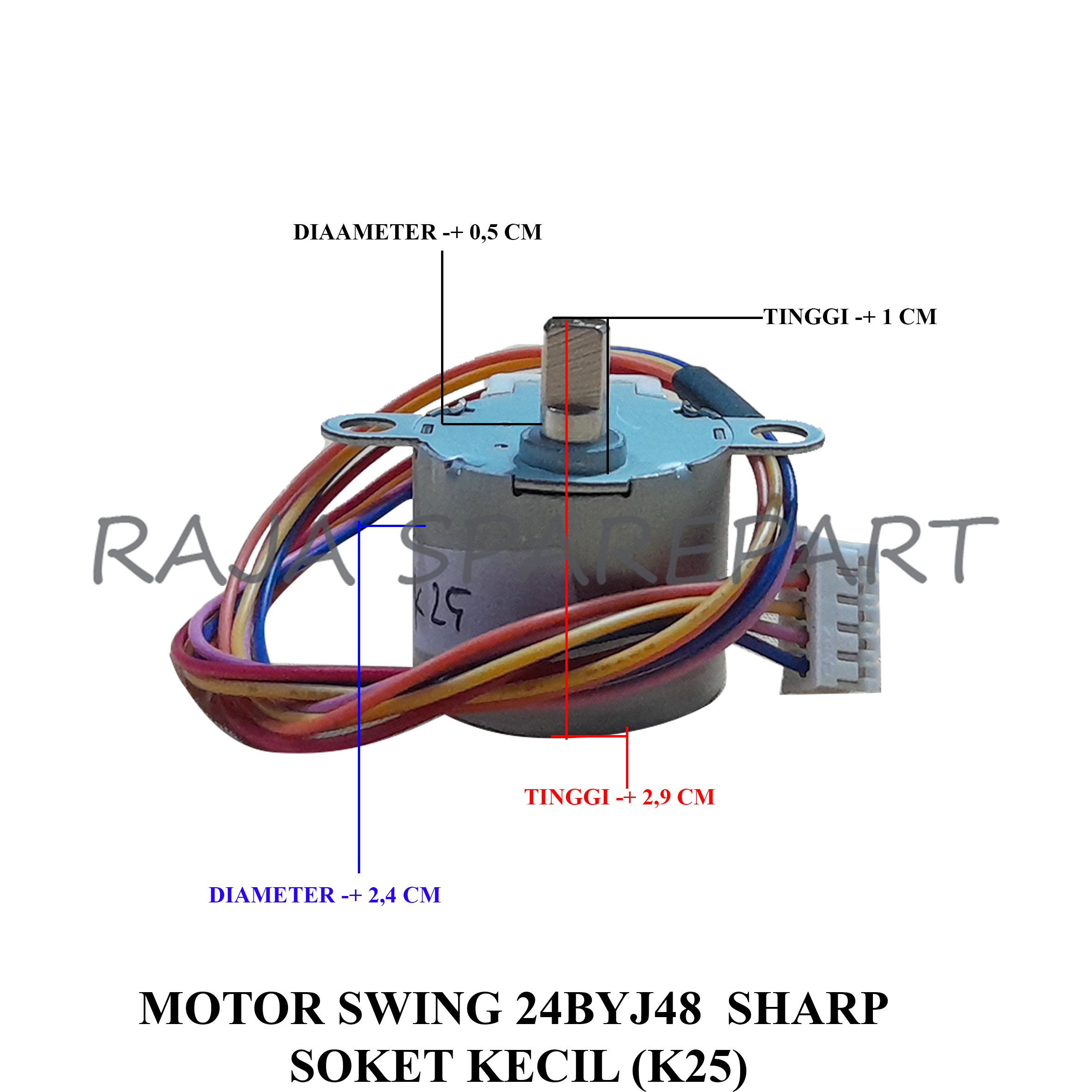 MOTOR SWING 24BYJ48 SHARP SOKET KECIL (K25)