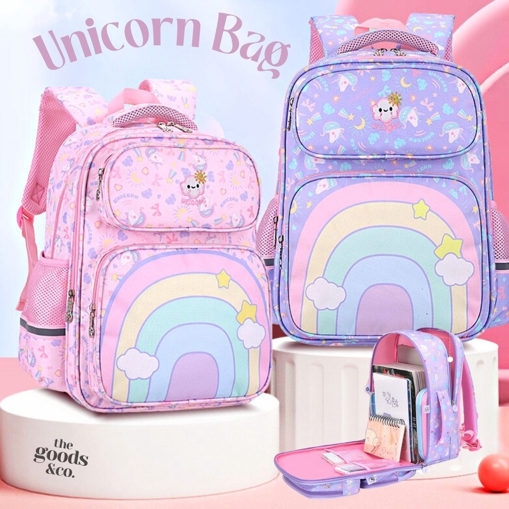 𝐆𝐨𝐨𝐝𝐬𝐂𝐨 Tas Ransel Sekolah Anak Perempuan Tas Sekolah Anak Model Korea Import Tas Ransel Wanita Backpack Korean Fashion